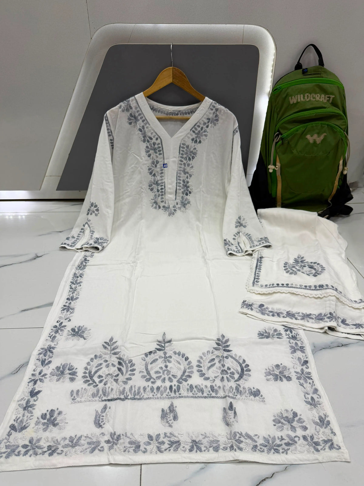 Nooré Ivory Double Layered Palazzo Set