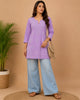 Lavender Grace Chikankari Kurti